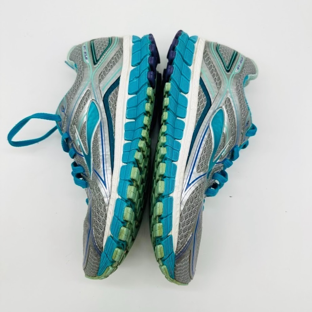 Brooks GTS Running Shoes Women US 6.5 Gray Blue Athletic Sneakers Comfort - Picture 10 of 15